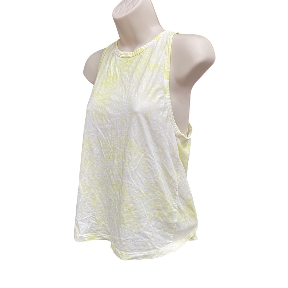 Universal Thread Womens XS Yellow White Tie Dye Sleeveless Tank Top NEW